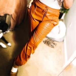 NWT Faux Leather Joggers
